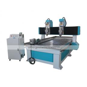GC1325-2H-TR Independent Double Spindles 1325 Wood CNC Router with 4 Axis Rotary Device