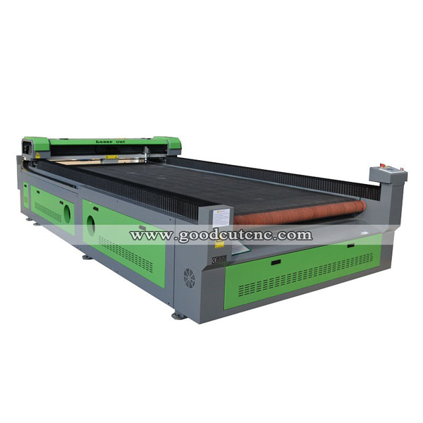 GC1625LA CO2 Laser Machine With Automatic Feeding System For Cutting Fabric Cloth