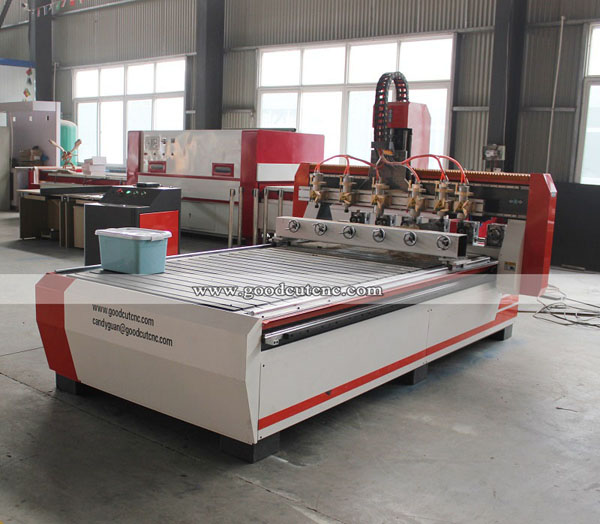 GC1530-6R 4 axis 6 Spindle 6 Rotary Axis Cnc Router Machine For Wood Board and Legs