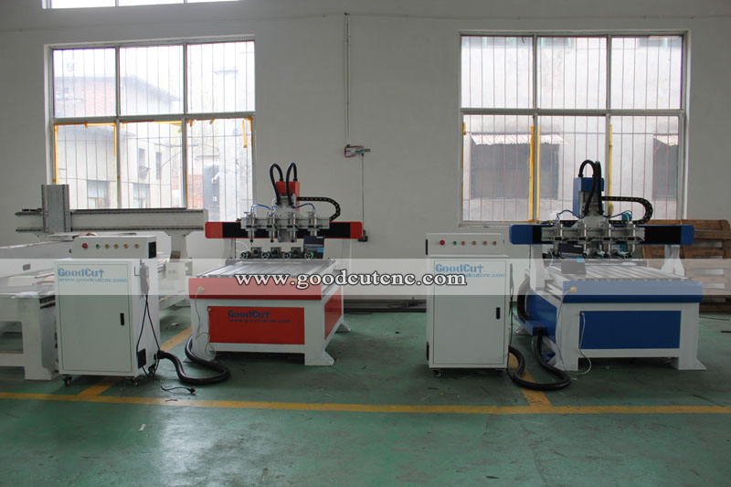 GC6090-4R 4 axis 4 Spindle 4 Rotary Axis Cnc Router Machine For Wood and Legs