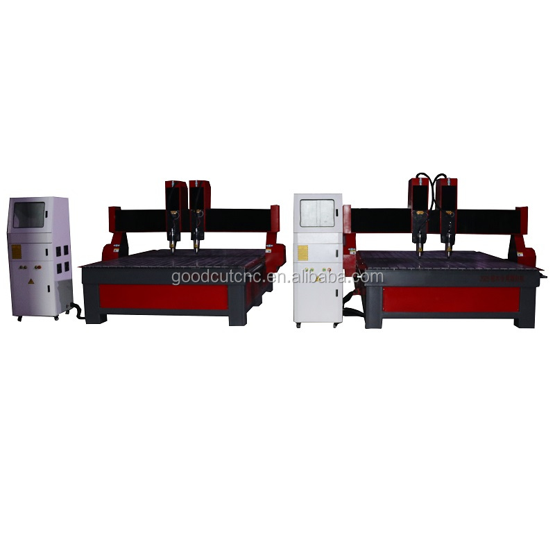 GC2025-2H Independent Double Heads CNC Wood Carving Router Machine for Making Coffin