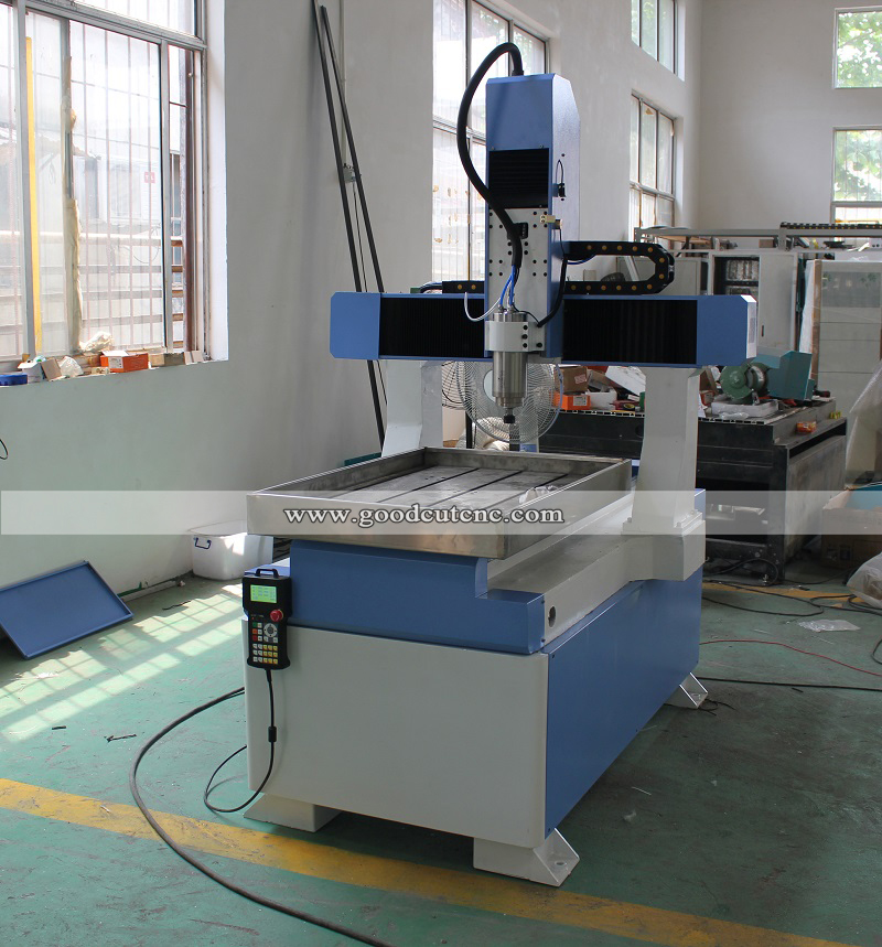 GC6090 Mini Movable Table CNC Router Machine with Cast Iron Bed for Aluminum Wood