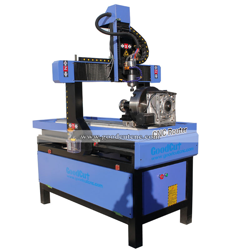 GC6012-TR 6090 6012 4 Axis Rotary CNC Router Engraving Machine with Water Tank for Soft Metal Wood