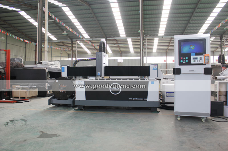 GC1530FR Fiber Laser Cutting Machine with Rotary for Plate and Tube Cutting