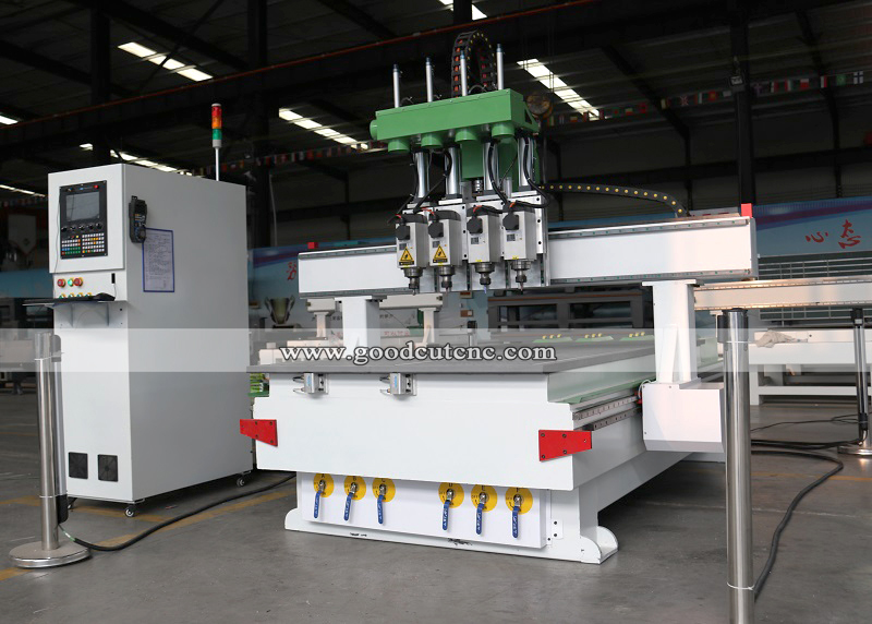 GC1325-P4 Multi Pneumatic Spindle Wood CNC Router for Furniture Making