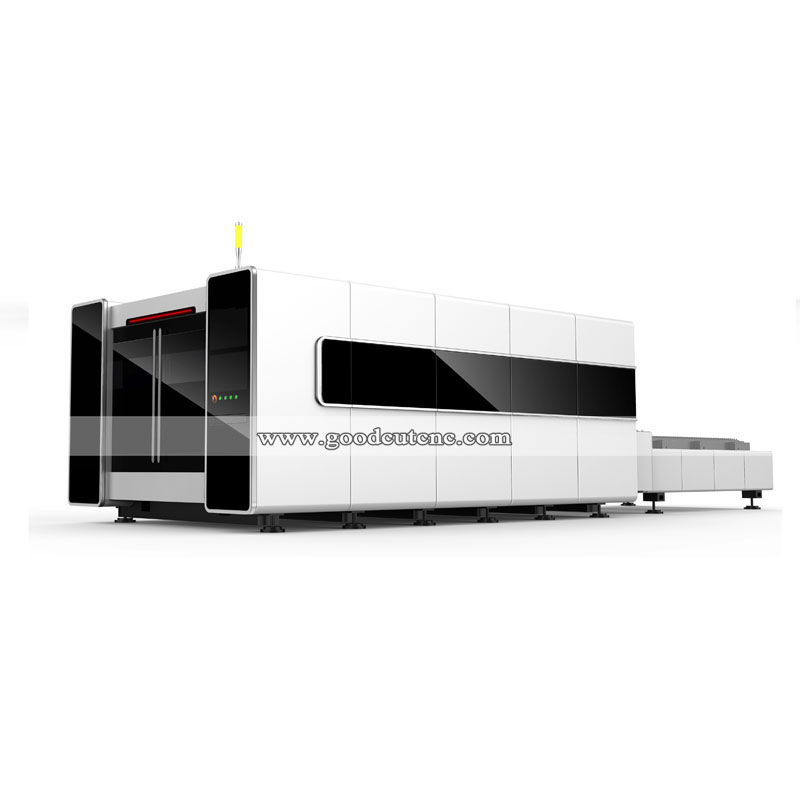 GC1530FC Full Cover Metal Cutting Fiber Laser Cutting Machine with Exchange Table
