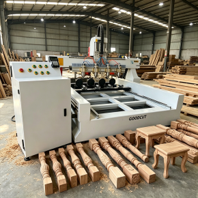 GC-4R Multi Spindle Wood CNC Router with 4 Spindle and 4 Rotary for Furniture Table Legs 