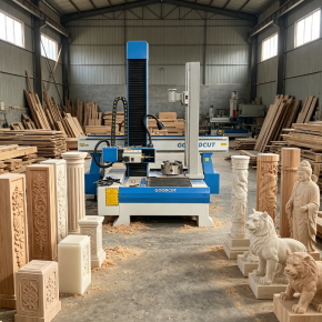 GC-1325-V Vertical Engraving CNC Router for Cyliner Material