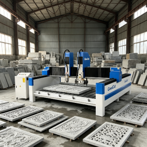 GC1325S-S High Speed Marble Cutting Carving Stone Cnc Router Machine With Saw Blade 