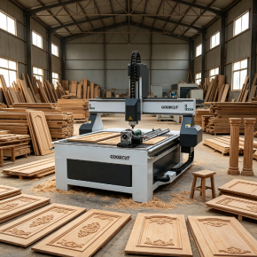 GC1212TR GoodCut 1212 4 Axis Wood Carving CNC Router with Rotary Device for MDF Acrylic
