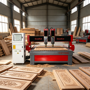 GC2025-2H Independent Double Heads CNC Wood Carving Router Machine for Making Coffin