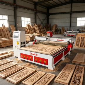 GC2030V Big size 2000*3000mm Working Size CNC Router Machine with Pinch Roller for Wood MDF Acryic