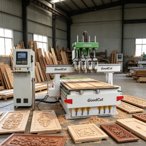 GC1325-P4 Multi Pneumatic Spindle Wood CNC Router for Furniture Making