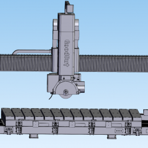 GC3422B 5+1 Axis CNC Bridge Saw Cutting Machine 5 Axis for Stone Marble, Granite, Ceramic, Tile, Slab, Kitchen Countertop, Sink, Cooktop